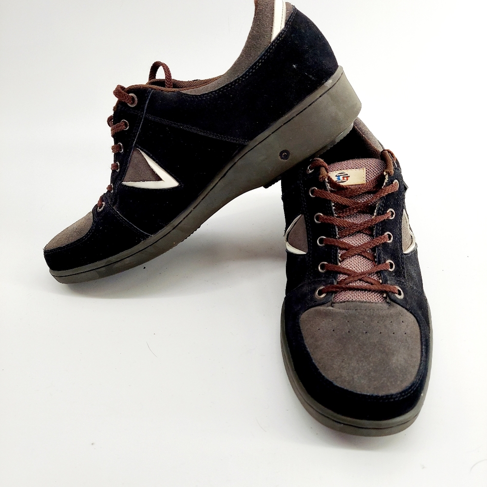 Gravity Defyer Black White Suede Sneakers 11.5 - Picture 4 of 14